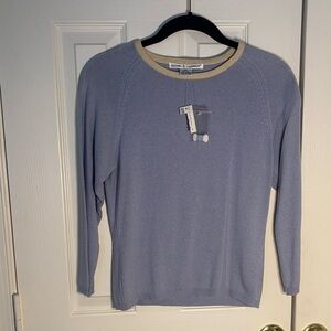 Autumn Cashmere Pale Blue Crewneck Sweater. NWT